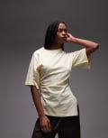 [ASOS DESIGN] ASOS DESIGN cinched side t-shirt in lemon-Yellow XS Lemon