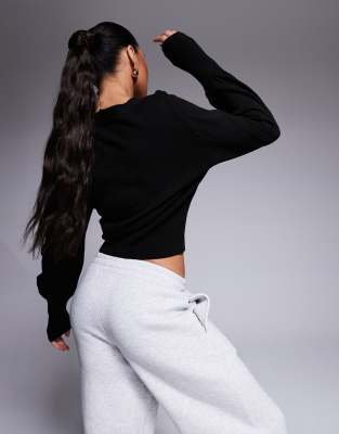 ASOS DESIGN CINCHED WAIST KNIT CARDIGAN WITH FAUX SHELL BUTTONS 