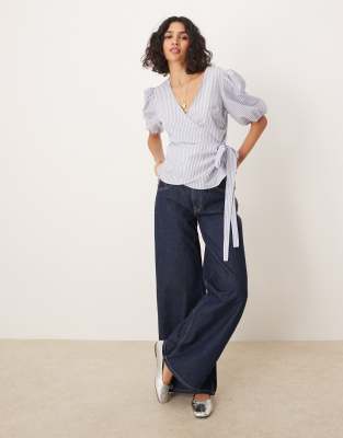 ASOS DESIGN CINCHED WRAP TOP 