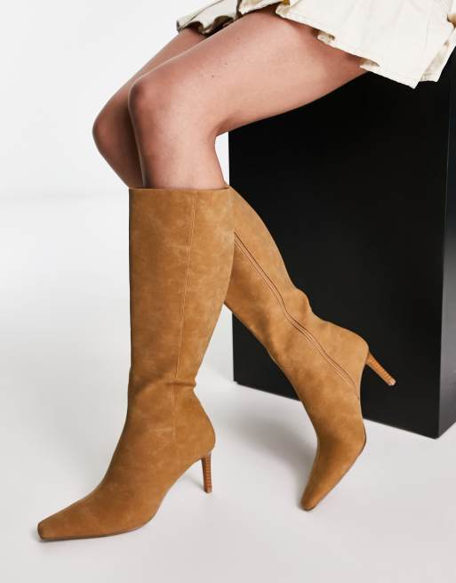 Tan store stiletto boots