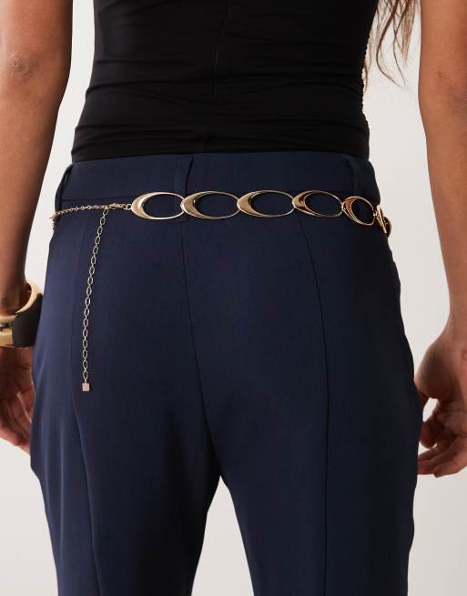 ASOS DESIGN - Cintura a catenina con maglie ovali tonalità oro, 3 di 3