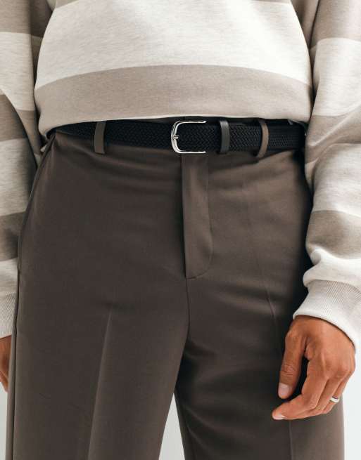 ASOS DESIGN - Cintura adattiva elasticizzata marrone, 3 di 5