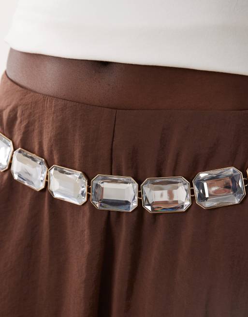 ASOS DESIGN - Cintura con catenina di strass, 2 di 3