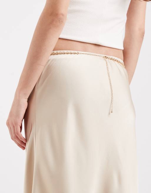 ASOS DESIGN - Cintura con catenina dorata e pietre in resina incastonate, 3 di 3