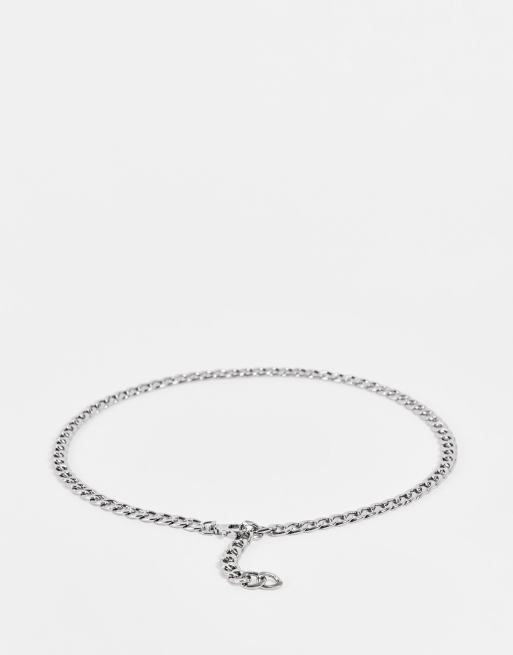 ASOS DESIGN - Cintura in catenina color argento