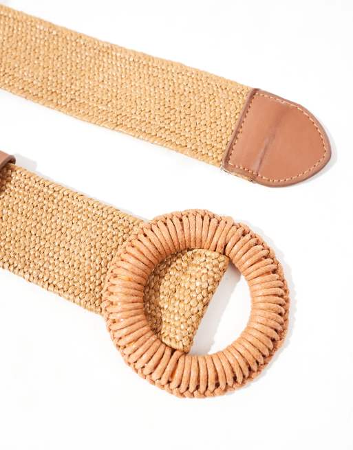 ASOS DESIGN - Cintura in paglia con fibbia, 2 di 3