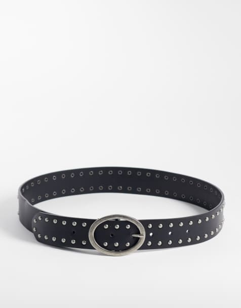 ASOS DESIGN - Cintura per vita e fianchi nera con borchie - view 1