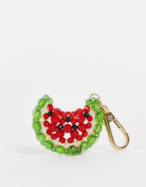ASOS DESIGN - Ciondolo per borsa ad anguria in perline