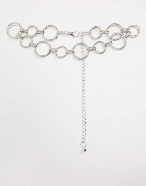 Silver Circle Chain Belt