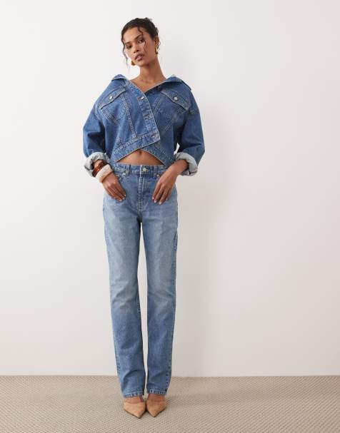 ASOS DESIGN Circular Design Collection 90s straight leg jeans in vintage wash - view 1