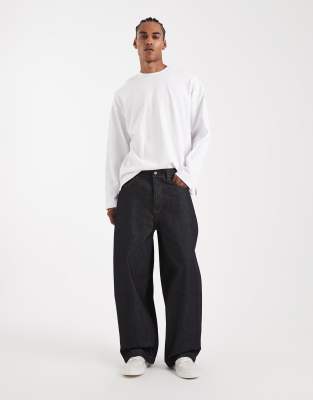 Circular Design Collection - Barrel-Jeans aus schwerem Stoff in Indigoblau Blau 56 Short