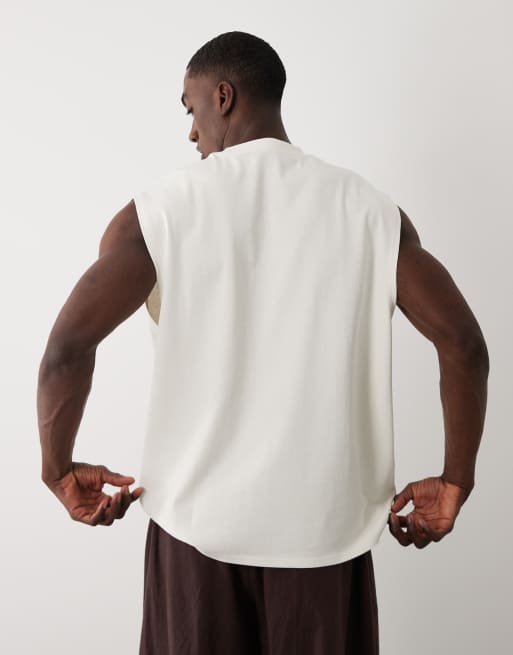 ASOS DESIGN – Circular Design Collection – Beige, superkraftigt linne i oversize, 4 av 5