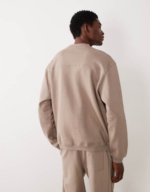 ASOS DESIGN – Circular Design Collection – Brun, kraftig sweatshirt i oversized fit, 400gsm, 5 av 5