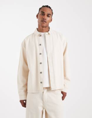 ASOS DESIGN - Circular Design Collection - Chemise d'ensemble en denim épais - Écru-Blanc