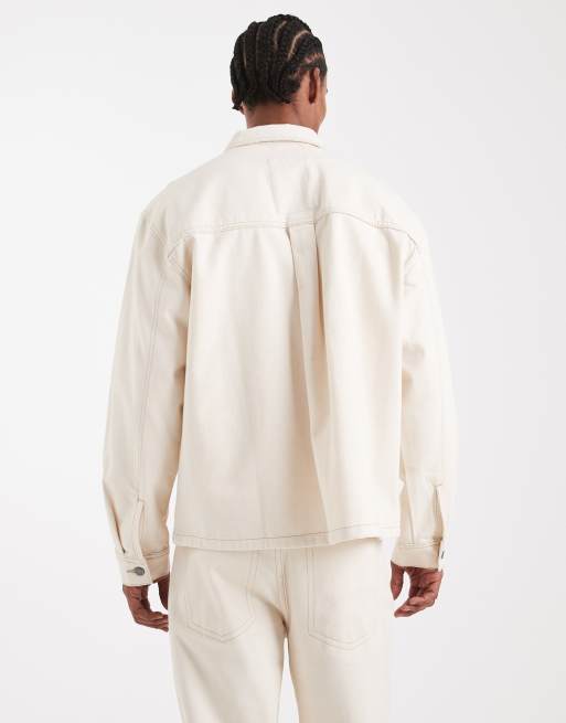 ASOS DESIGN - Circular Design Collection - Chemise d'ensemble en denim épais - Écru , 3 de 5