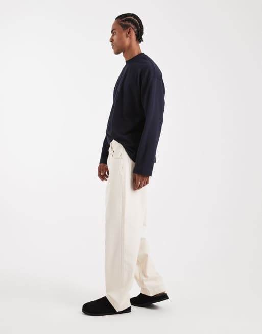 ASOS DESIGN Circular Design Collection ciężkie luźne jeansy w kolorze ecru, 2 z 5
