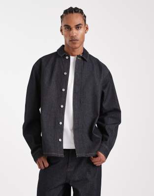 Asos Design Circular Design Collection Co-ord Heavyweight Denim Jacket In Blue