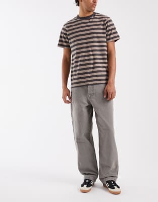 Asos Design Circular Design Collection Co-ord Loose Straight Jeans In Gray