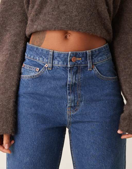 ASOS DESIGN – Circular Design Collection – Dad-Jeans in reinem Blau mit weitem Bein, 4 von 5