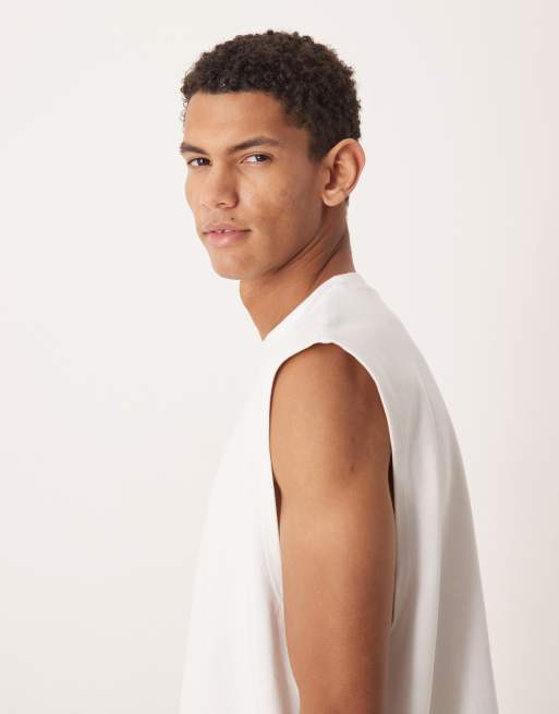 ASOS DESIGN - Circular Design Collection - Débardeur oversize ultra-épais à imprimé ville - Blanc, 4 de 5