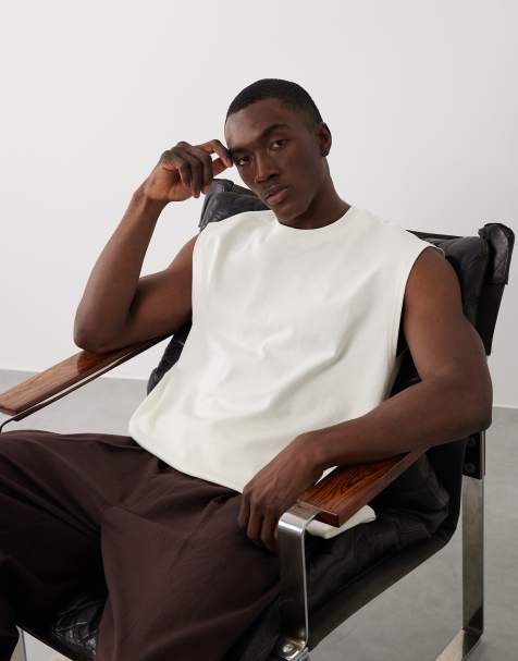 ASOS DESIGN - Circular Design Collection - Débardeur ultra-épais oversize - Beige - view 1