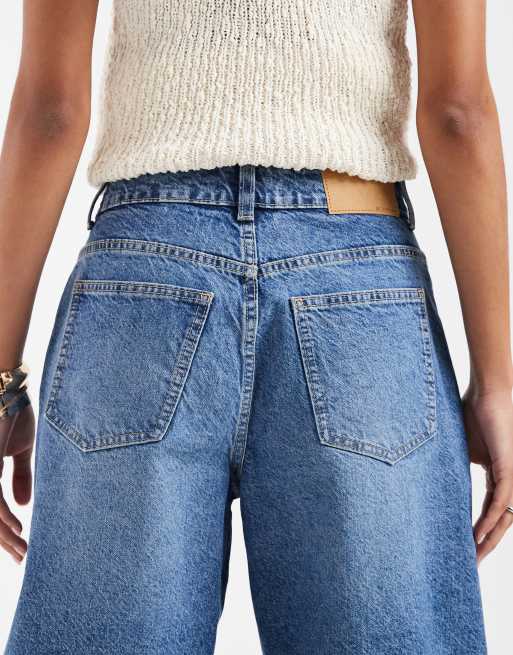 ASOS Design Circular Design Collection denim bermuda short in mid blue, 4 of 5