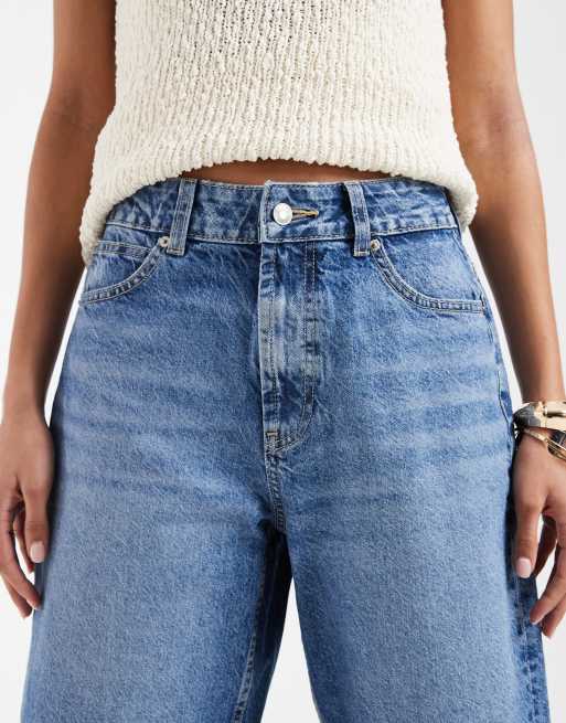 ASOS Design Circular Design Collection denim bermuda short in mid blue, 5 of 5