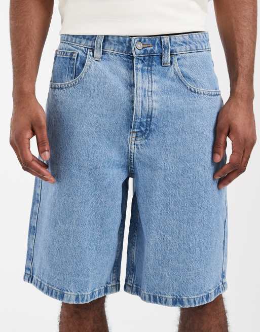 ASOS DESIGN Circular Design Collection denim jorts in light wash blue, 5 of 5
