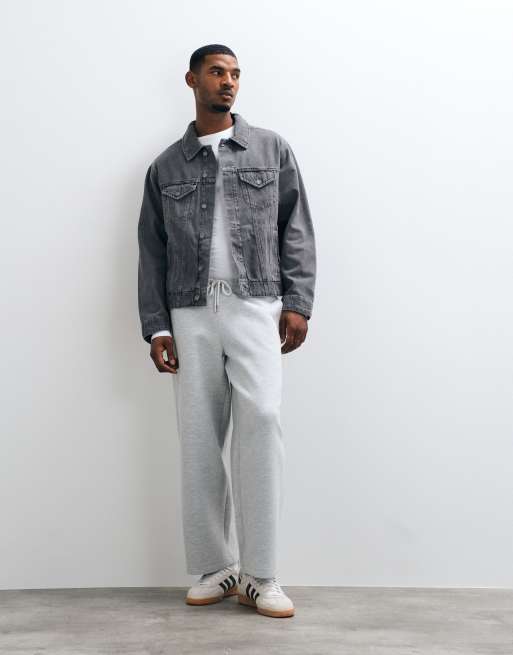 ASOS DESIGN - Circular Design Collection - Grå trucker-jakke i vintage-vasket denim, 4 af 5