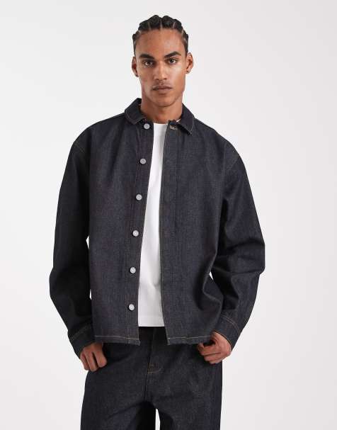 ASOS DESIGN Circular Design Collection heavyweight denim jacket in indigo - part of a set - view 1