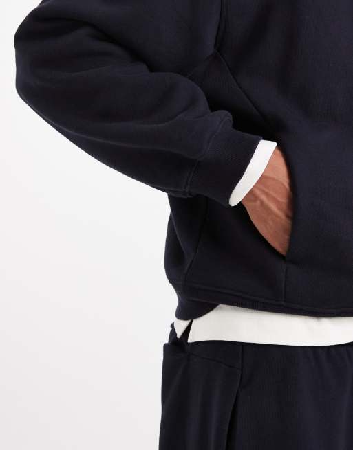 ASOS DESIGN Circular Design Collection heavyweight hoodie in navy&nbsp;- NAVY, 4 of 5