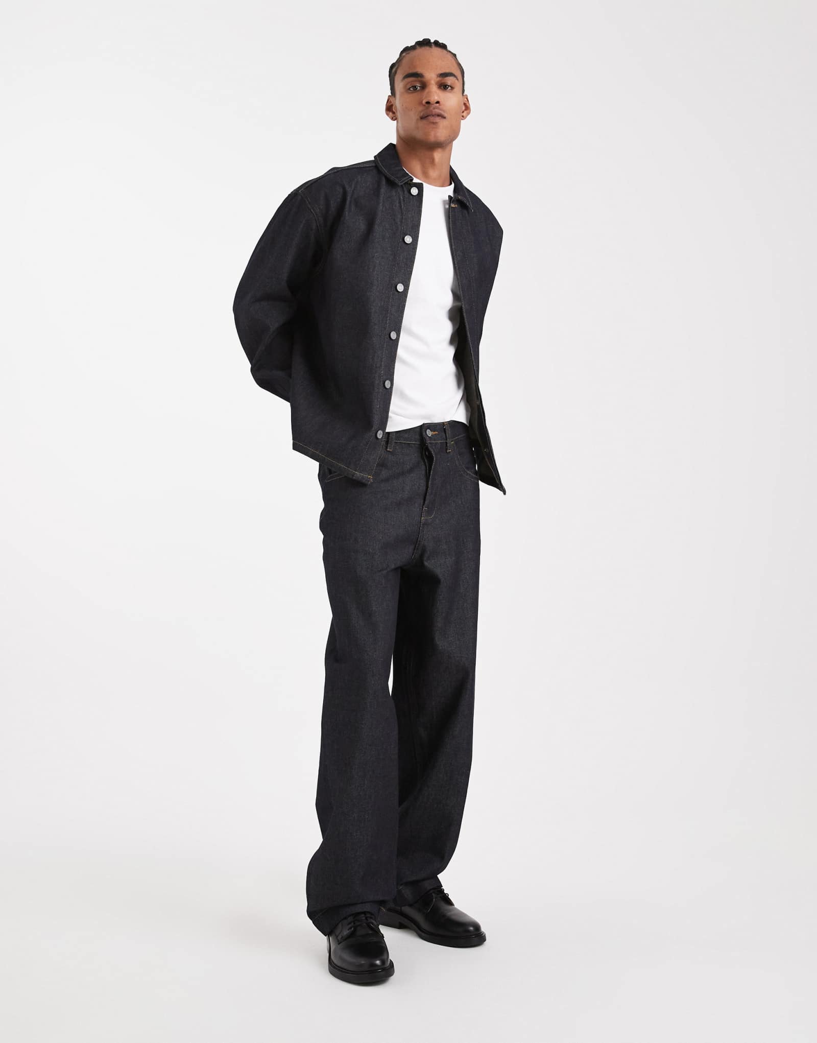 Свободные прямые джинсы-тяжеловес из коллекции ASOS DESIGN Circular Design Collection цвета индиго - часть комплекта 