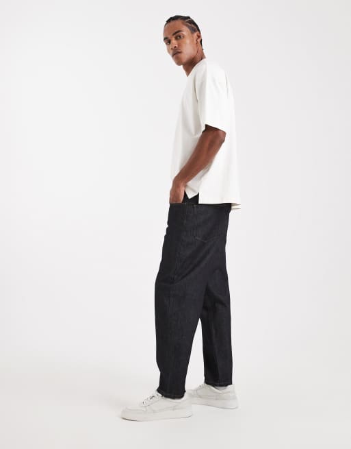ASOS DESIGN Circular Design Collection heavyweight relaxed tapered jeans in indigo , 2 of 5