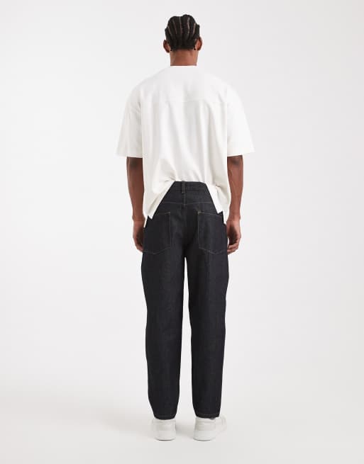 ASOS DESIGN Circular Design Collection heavyweight relaxed tapered jeans in indigo , 3 of 5