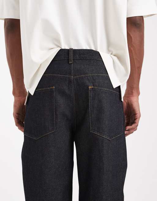 ASOS DESIGN Circular Design Collection heavyweight relaxed tapered jeans in indigo , 4 of 5