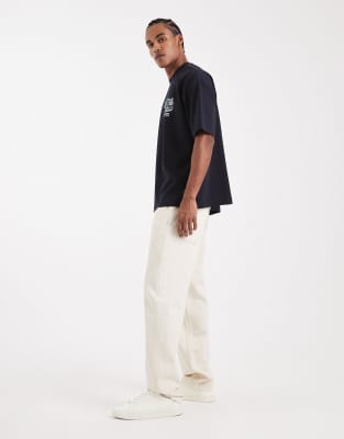Asos Design Circular Design Collection Heavyweight Straight Jeans In White