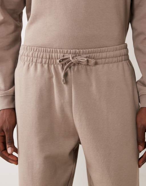 ASOS DESIGN Circular Design Collection heavyweight straight leg sweatpants in 400gsm brown, 4 of 5