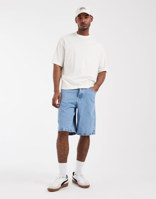 ASOS DESIGN – Circular Design Collection – Jasnoniebieskie jortsy jeansowe, 3 z 5