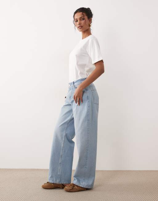 ASOS DESIGN – Circular Design Collection – Jasnoniebieskie luźne jeansy z niskim stanem , 2 z 5