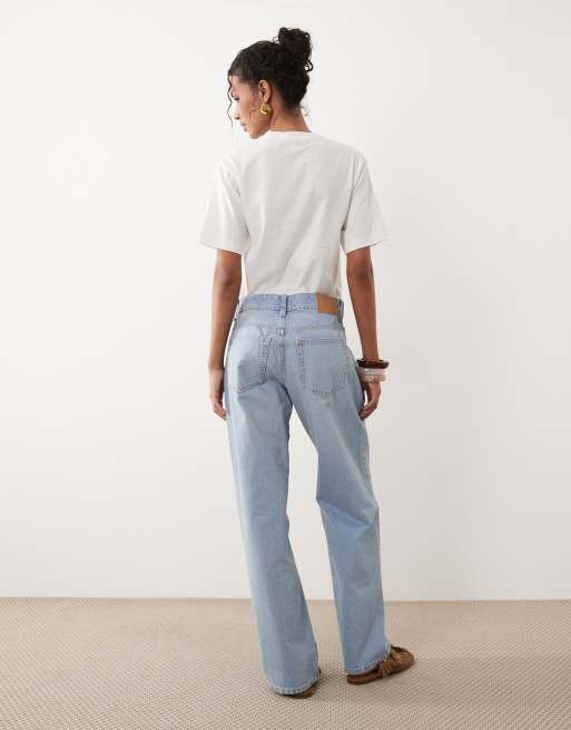 ASOS DESIGN – Circular Design Collection – Jasnoniebieskie luźne jeansy z niskim stanem , 3 z 5