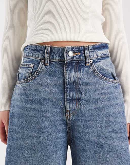 ASOS DESIGN - Circular Design Collection - Jean barrel à taille haute - Délavage foncé moyen, 5 de 5