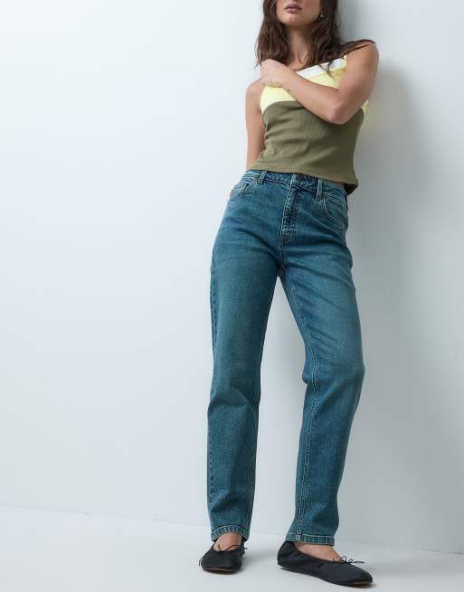 ASOS DESIGN - Circular Design Collection - Jean droit style années 90 - Bleu vintage délavé