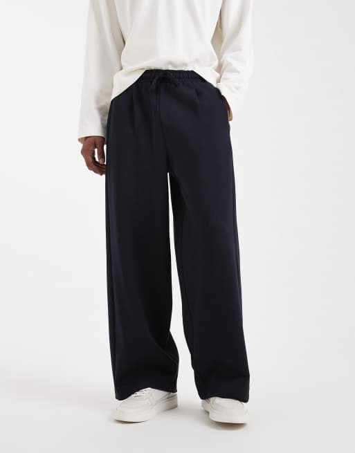 ASOS DESIGN - Circular Design Collection - Joggers con cavallo basso pesanti 400 gsm blu navy, 2 di 5