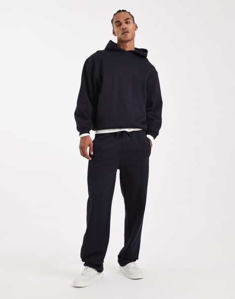 ASOS DESIGN - Circular Design Collection - Joggers dritti pesanti da 400 g/m² blu navy - view 1