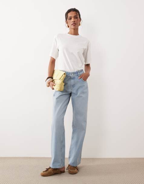 ASOS DESIGN – Circular Design Collection – Ljusblå, tvättade, baggy jeans med låg midja - view 1