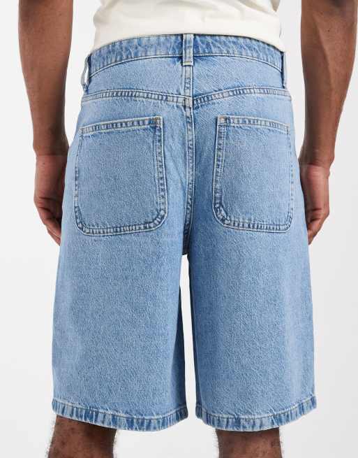 ASOS DESIGN – Circular Design Collection – Ljusblå, tvättade jeansshorts, 4 av 5