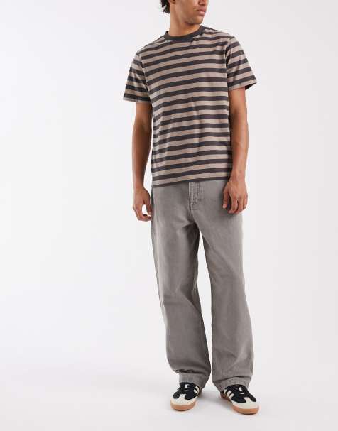 ASOS DESIGN Circular Design Collection loose straight jeans in light wash grey (part of a set) - view 1