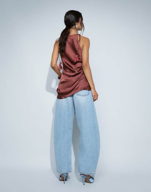 ASOS DESIGN – Circular Design Collection – Mellanblå, ljustvättade jeans i slim fit med barrelben, 5 av 7