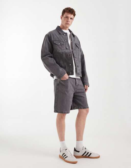 ASOS DESIGN – Circular Design Collection – Mellangrå, tvättade, långa jeansshorts, 3 av 5