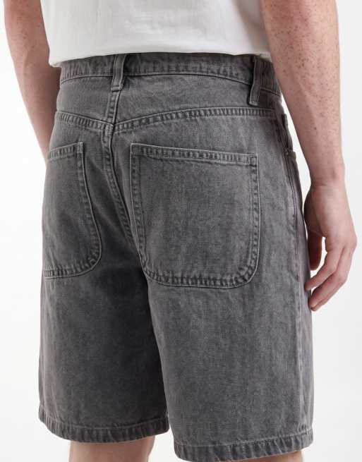 ASOS DESIGN – Circular Design Collection – Mellangrå, tvättade, långa jeansshorts, 5 av 5